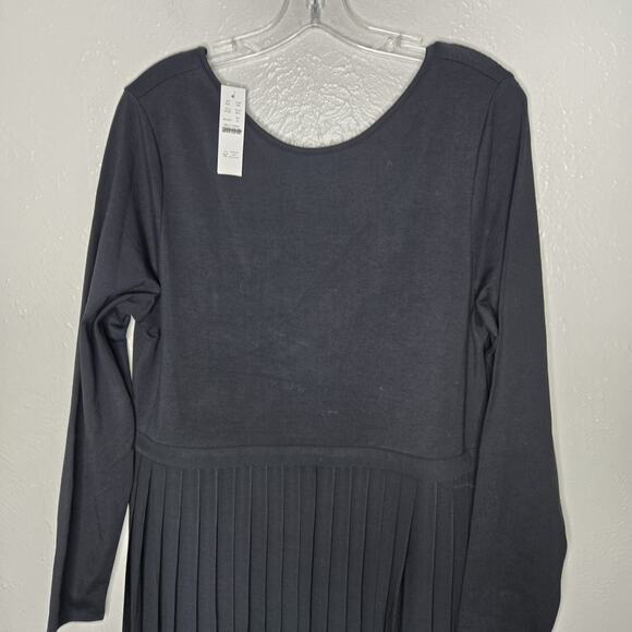 J. Crew Elegant Black Pleated Maxi Dress - Picture 4 of 10